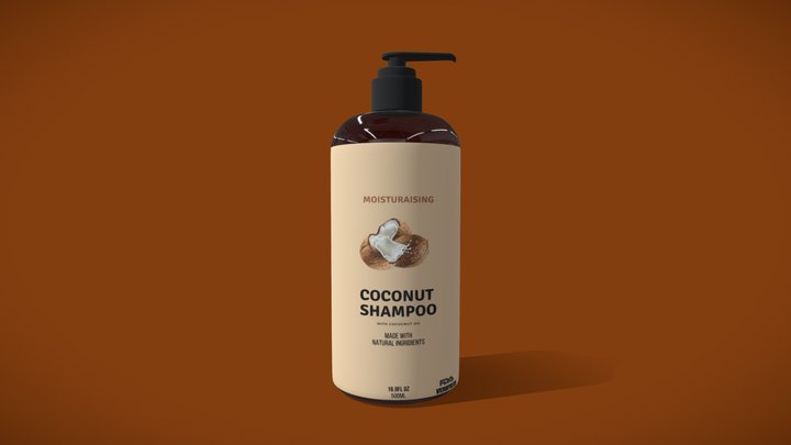 Coconut Shampoo with Moisturizing Oils 3D Model