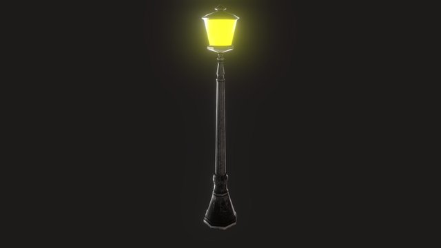 Stylized Light Pole 3D Model
