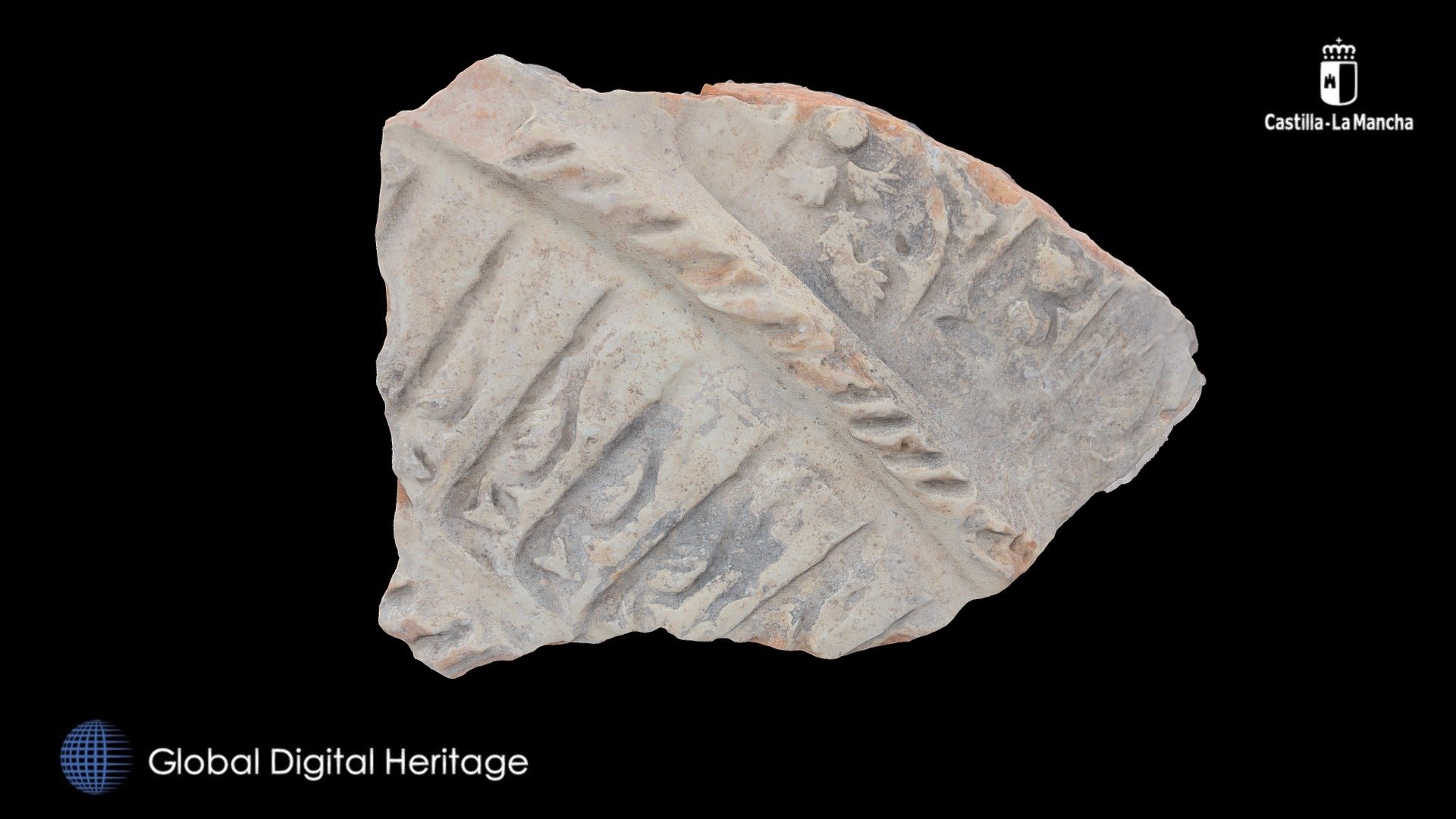 Stamped Jar Fragment, Calatrava la Vieja, Esp.