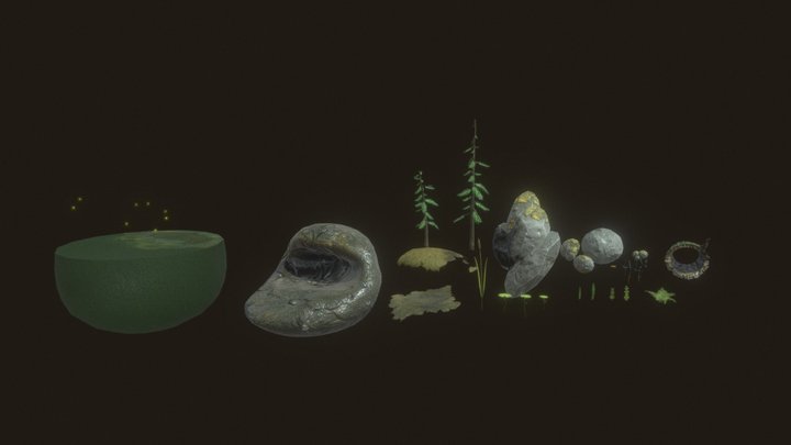 Kelpie Pond Environment Assets 3D Model