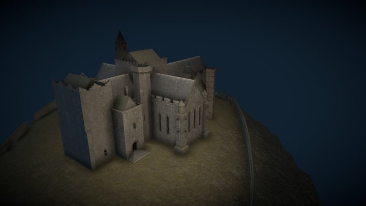 MEDIEVAL HAUNTED abandoned CASTLE ruin 3D Model