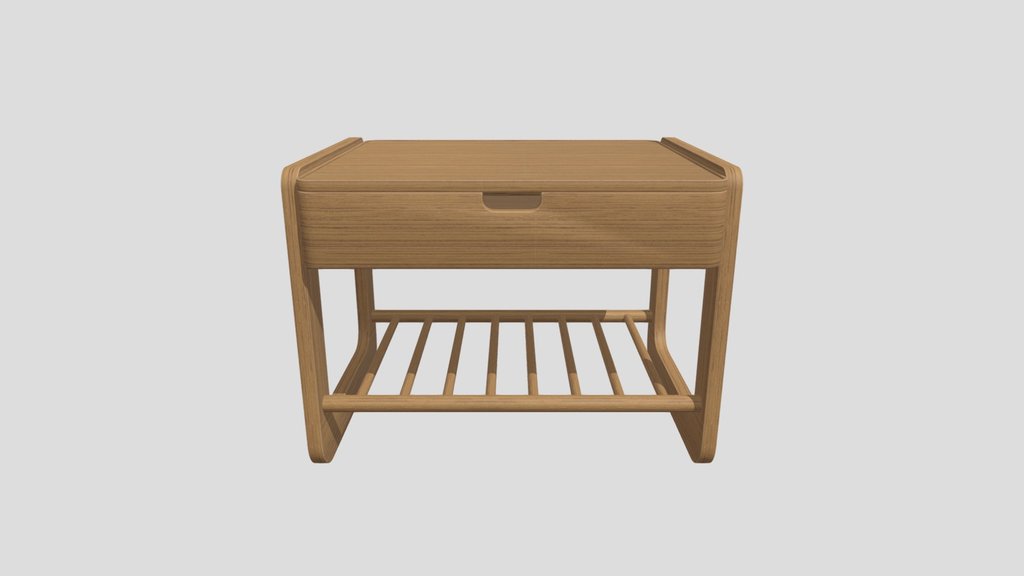 Oak Wood Nightstand Bedside Table