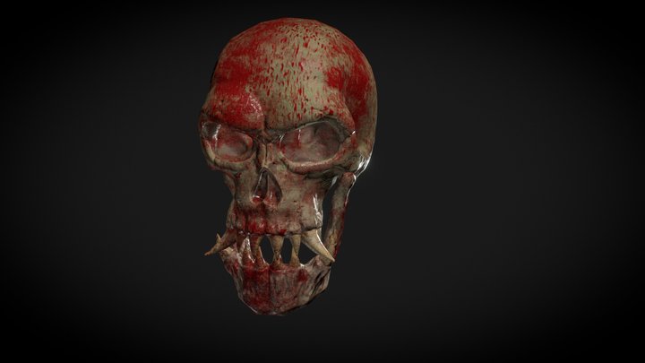 Bloody Orc Skull [Real Time] 3D Model