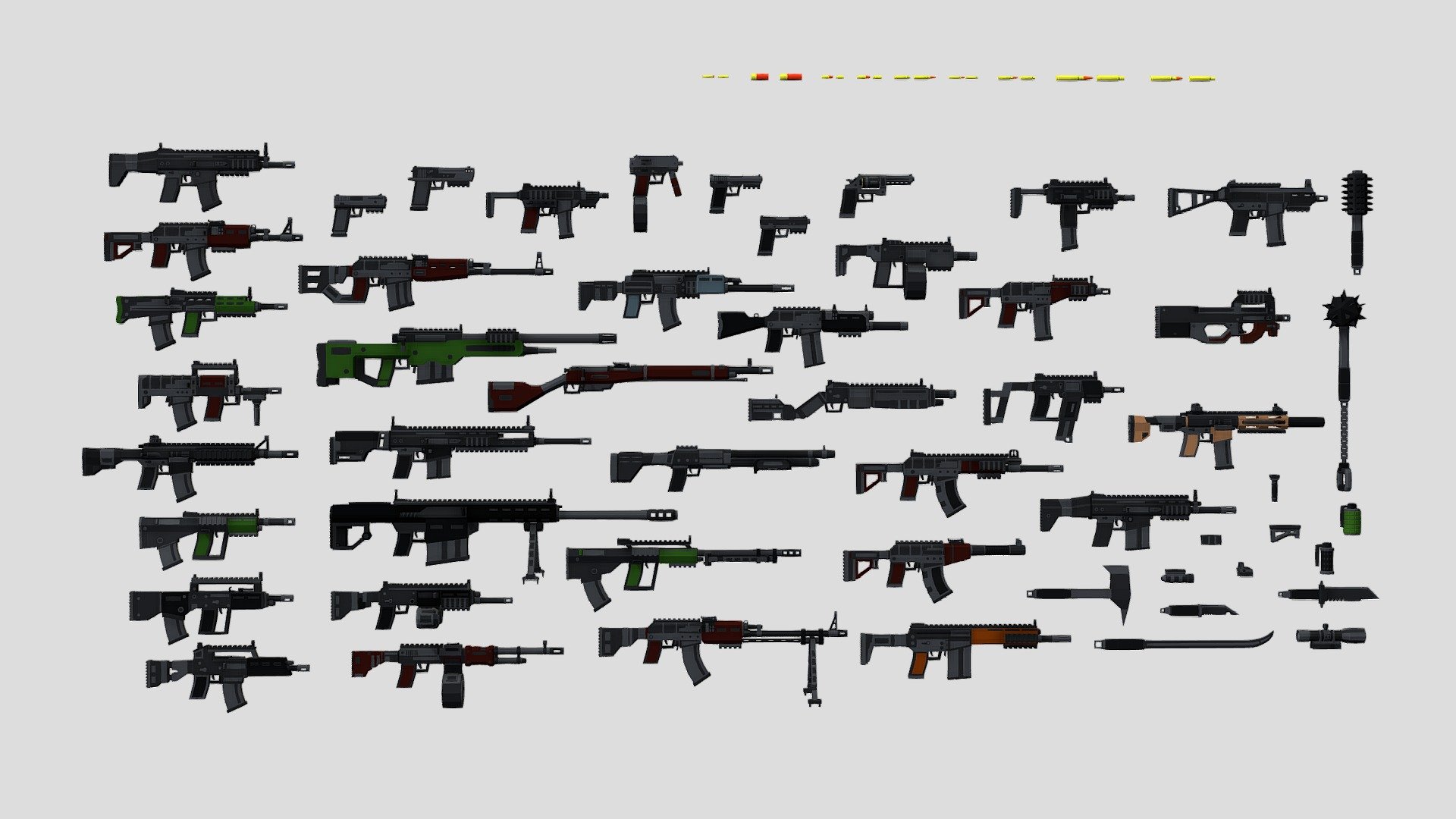 Low poly Colored Liberator gun pack - Download Free 3D model by ...