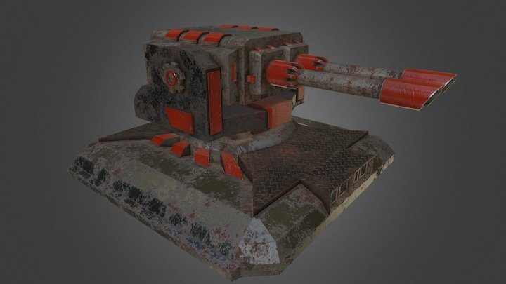 Turret - Cannon 3D Model