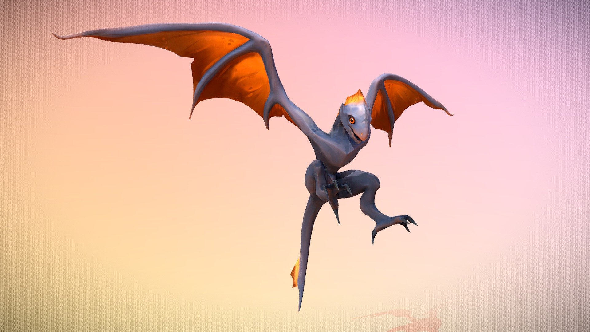 Stylized Wyvern - Handpainted — Sketchfab embed 3D viewer