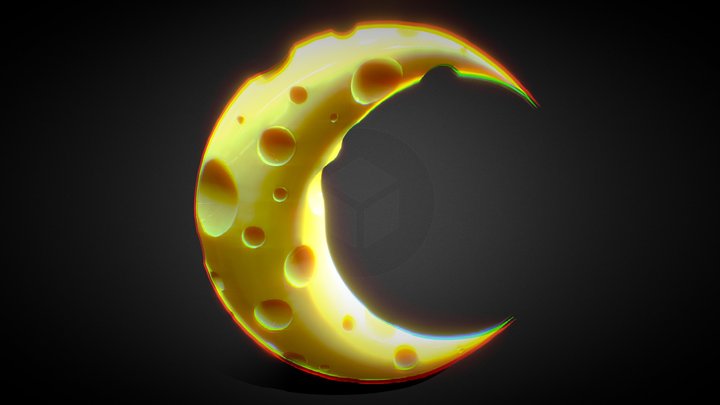 Cheese Moon 3D Model