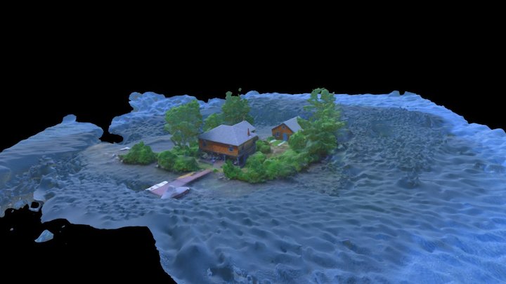 Carnes Island 3D Model
