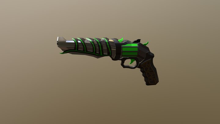 Futuristic Handgun 3D Model