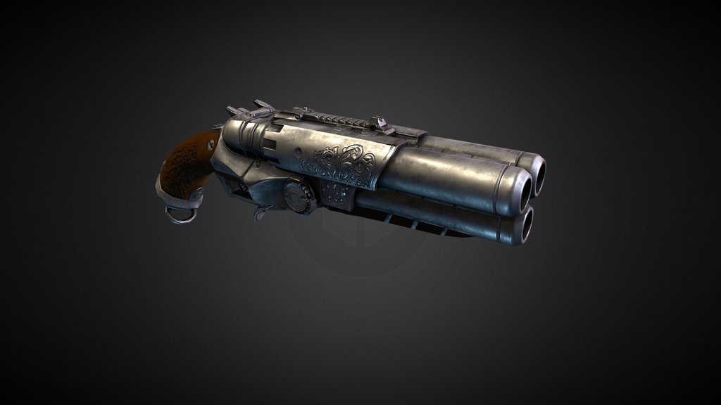 Jolly the Shotgun, Low Poly 3d-Coat texture test — low-poly characters 3D model by Csaba Baity (tsabszy)