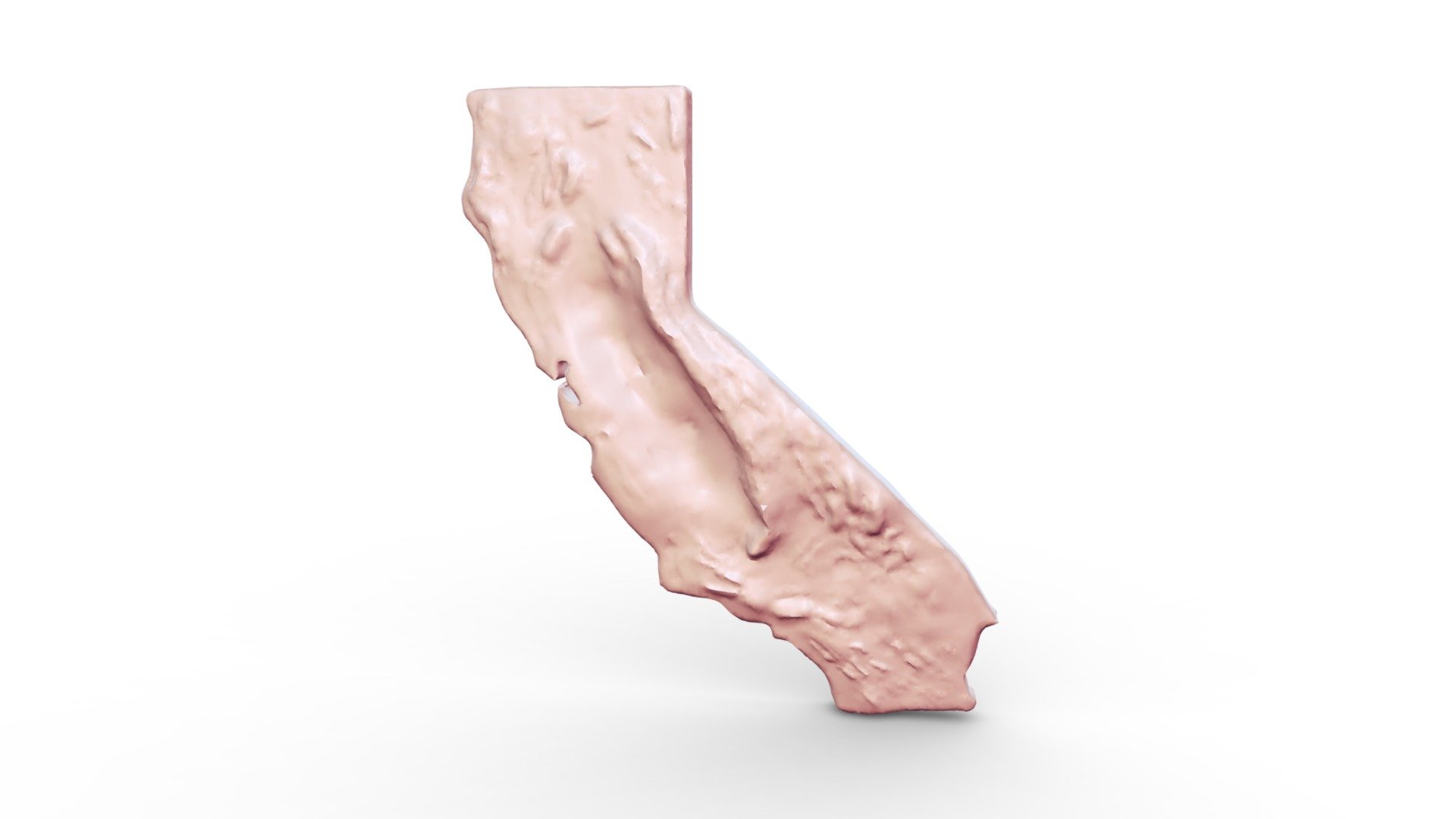 3D Printable California Topography Map - Buy Royalty Free 3D model by