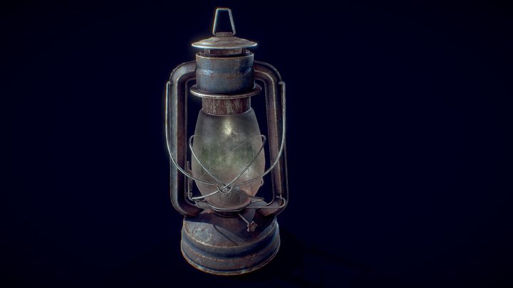 Rusted Old Lantern 3D Model
