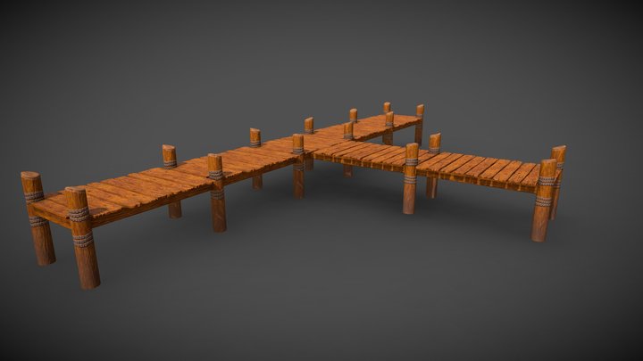 Stylized Dock: Builder's Brawl 3D Model