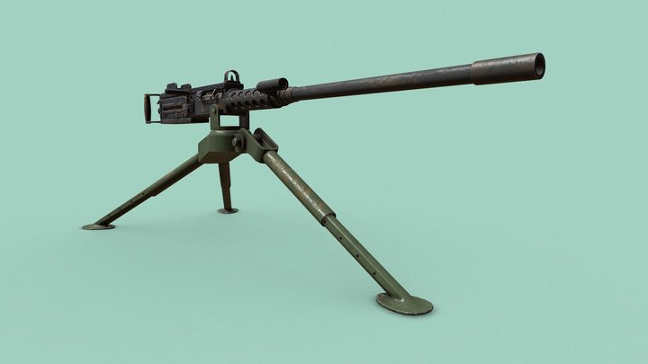 Browning M2 Heavy Machine Gun - GAP Nick Heylen 3D Model