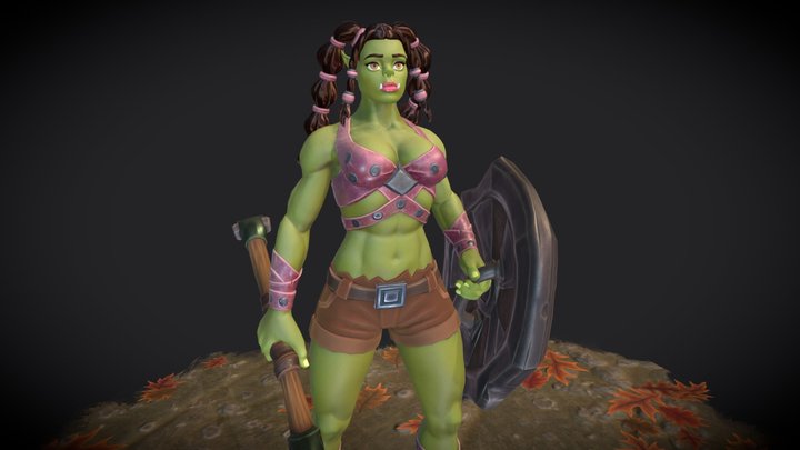 Corepunk Character Fanart - Orcess 3D Model