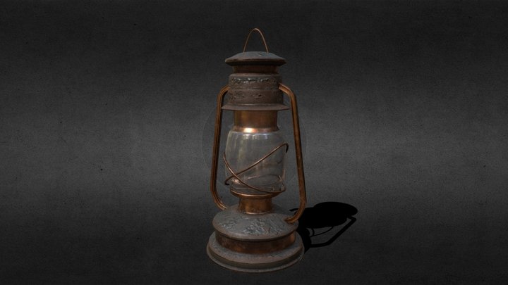 weathered gas lantern 3D Model