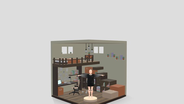 Chambre styliste 3D Model