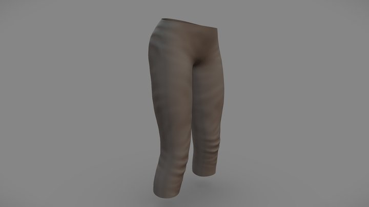 3D model Skinny Pants Leggings with Applique VR / AR / low-poly