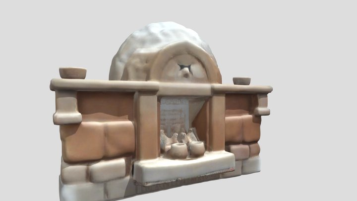 Traditional Canarian Stone Oven 3D Model