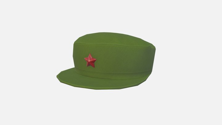 Chinese Army Cap 3D Model