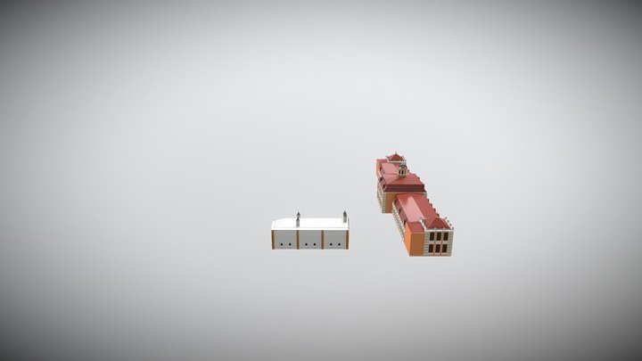Cannon Yard of Kazan Kremlin 3D Model