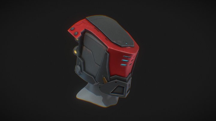 Sci-Fi Helmet 3D Model