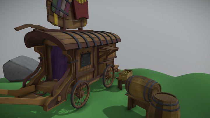 Beer Wagon 3D Model