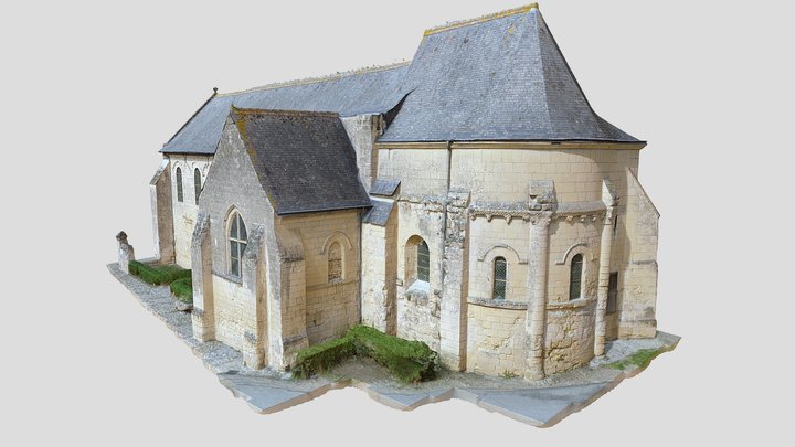 Eglise de Cravant 3D Model