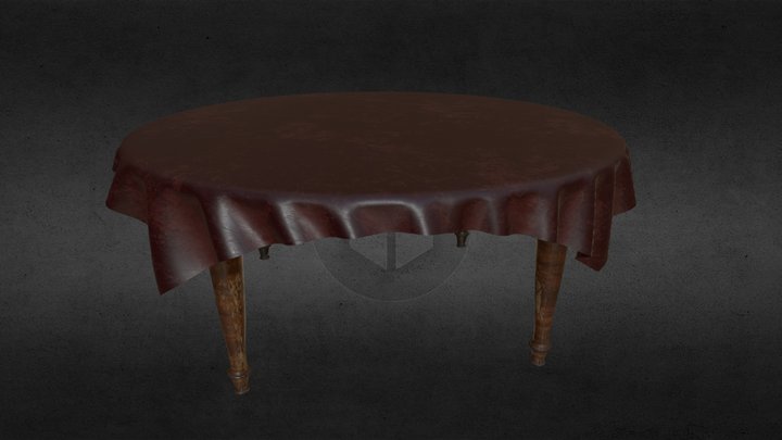 Wooden Table 3D Model