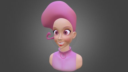 Pink Lady - sculpt head 3D Model