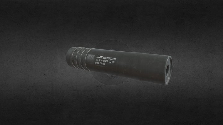Titan FS 556 Suppressor 3D Model