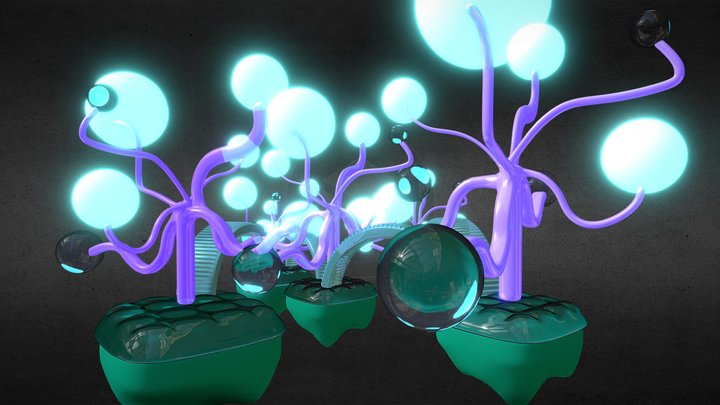 Jiggling Winter Scene 3D Model