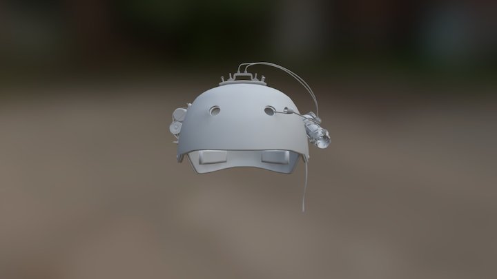 Flashlight Helmet 3D Model