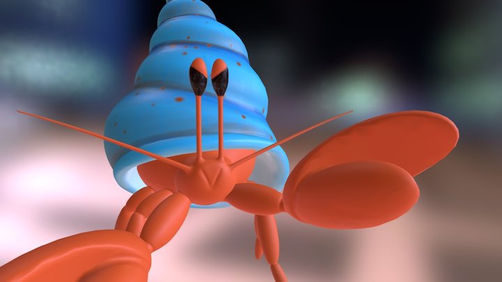 Hershie the Hermit Crab 3D Model