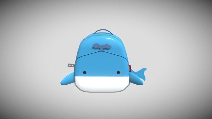 Whale backpack. 3D Model