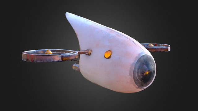 Scifi Desert Drone 3D Model