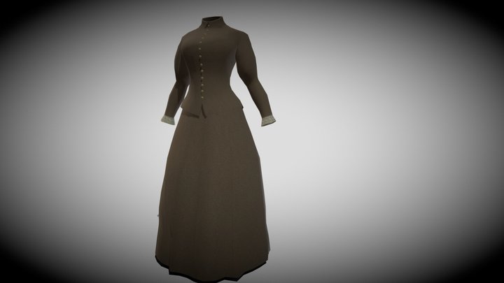 Victorian Dress 3D Model