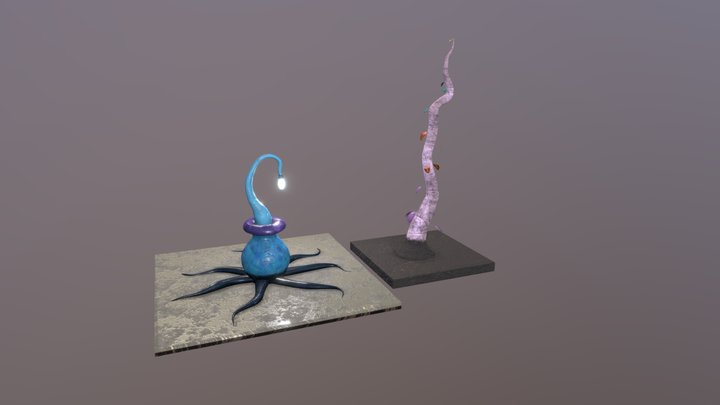 Alien Plants 3D Model