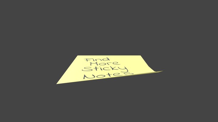 OutThere Sticky Note 3D Model