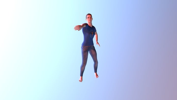 Marta dancing Samba 3D Model