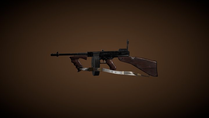 ThompsonGun - Game-Ready 3D Model 3D Model