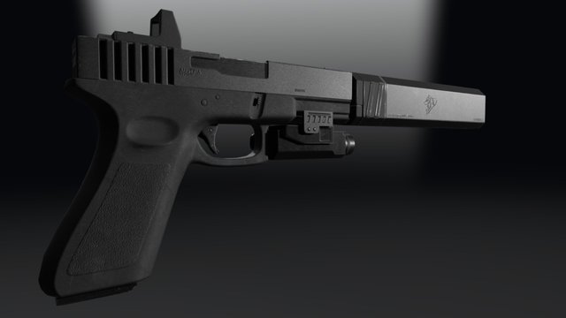Tactical G17 Handgun 3D Model