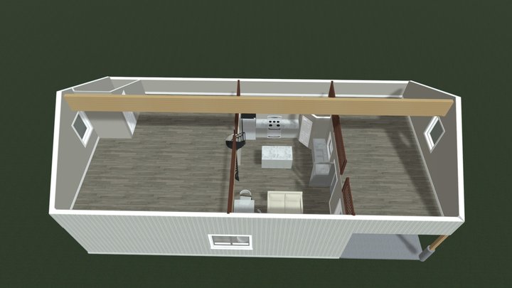 Jefferson House no roof 3D Model
