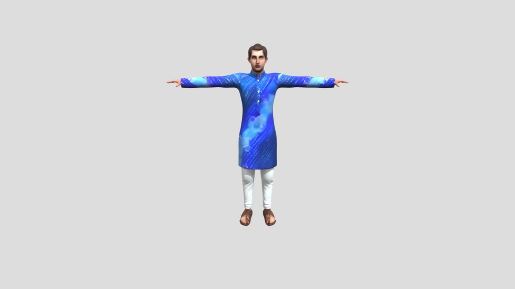 Indian-man-with-blue-clothes