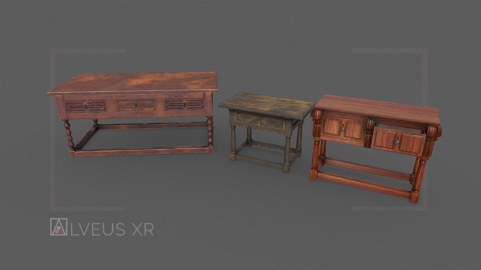 Mesas nobles (s. XVI) Noble Tables (16th) Buy Royalty Free 3D model