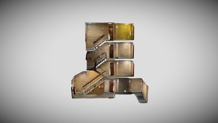 3 storey staircase Scan 3D Model