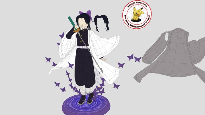 Shinobu (Kimetsu no Yaiba) FREE papercraft 3D Model