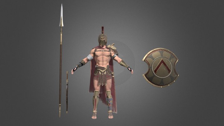 Spartan Hoplite warrior 3D Model