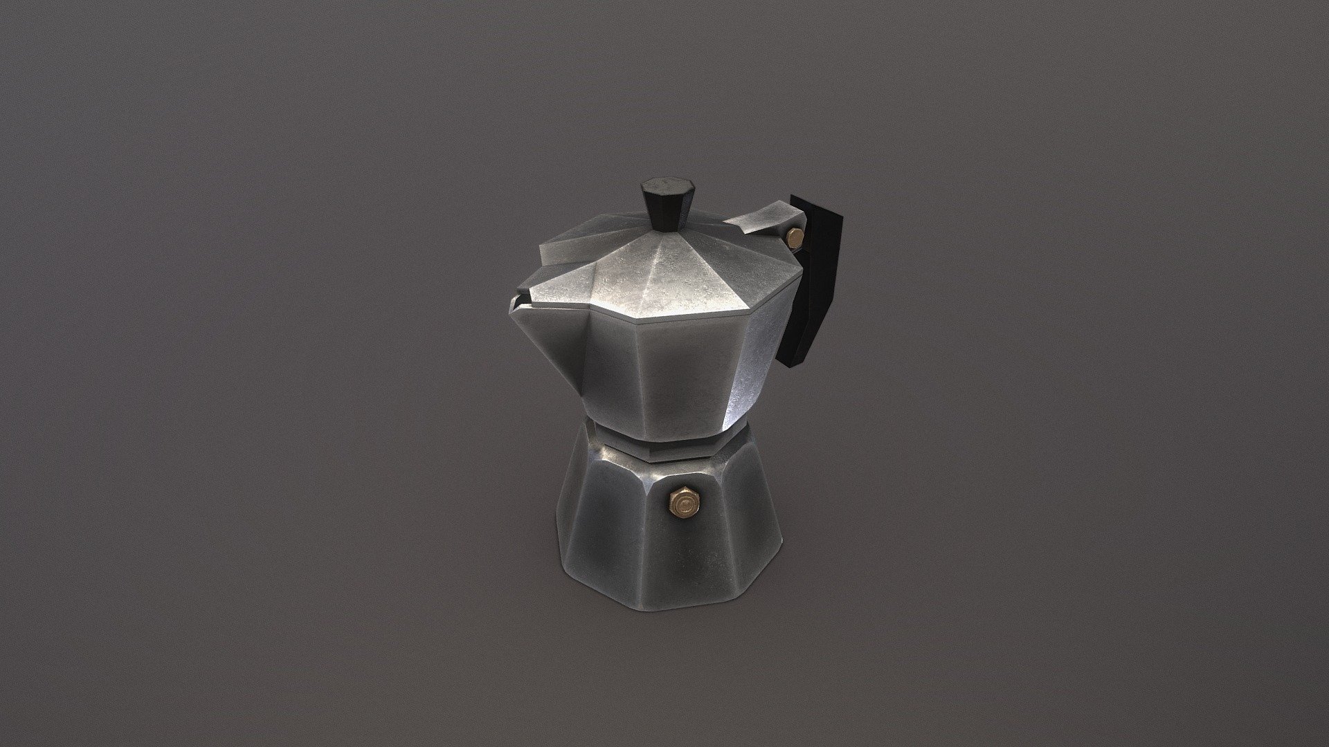 Low-poly Moka Pot