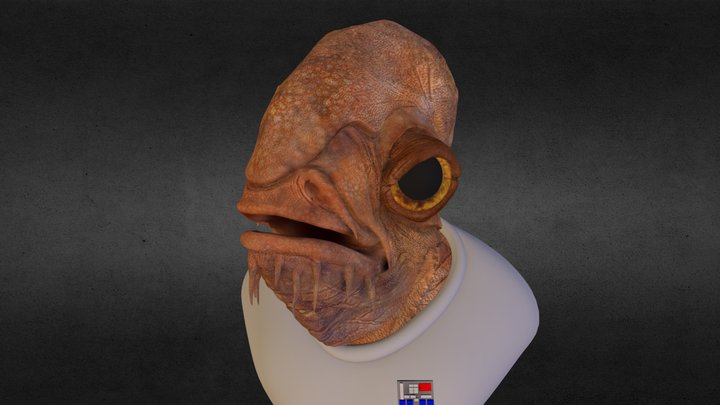 Admiral Ackbar 3D Model